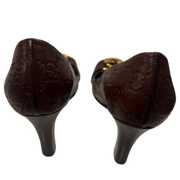 Gucci Guccissima Interlocking GG High Heel with Round Toe - Size 6.5 - Picture 3 of 8